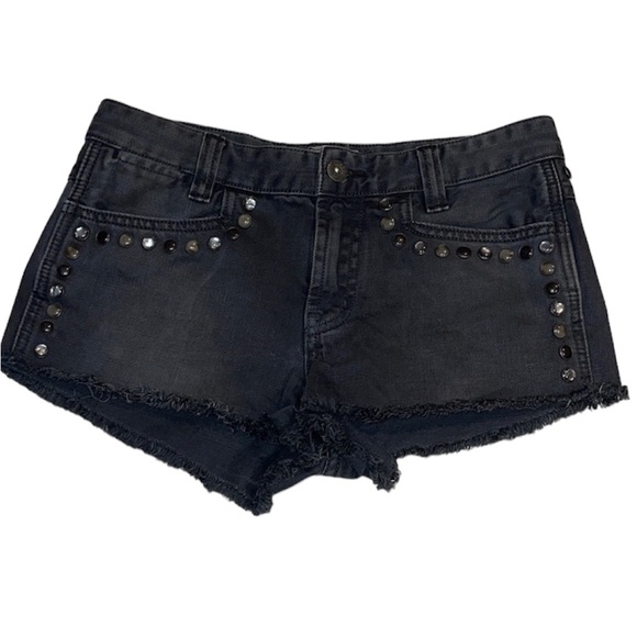 Woman's FP Dark Gray Mid Rise Stud Jean Short 26 - Picture 4 of 4
